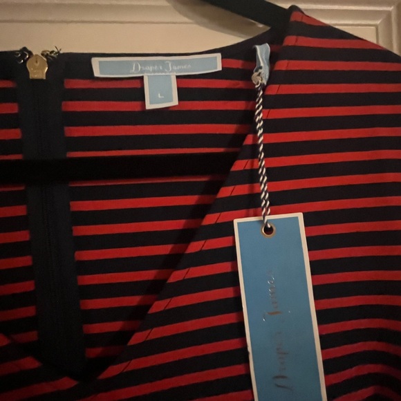 NWT Draper James red and navy dress - Picture 2 of 2